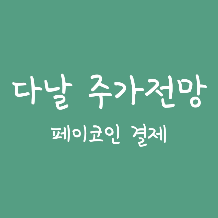 페이코인 관련주 - 다날 주가 전망