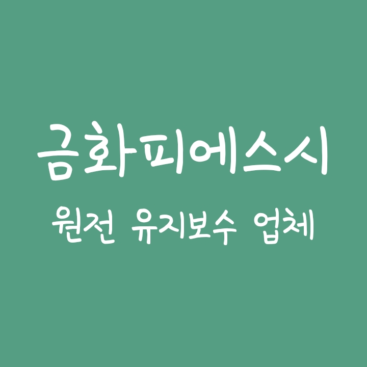 원전관련주 - 숨어있는 저평가 원자력발전소 유지보수기업 금화피에스시 (고배당) 원전관련주 - 숨어있는 저평가 원자력발전소 유지보수기업 금화피에스시 (고배당)
