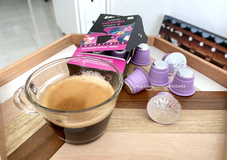  산미있는 커피캡슐 추천 라바짜 (LAVAZZA) 콜롬비아 대박 ꢭ  네스프레소 호환캡슐