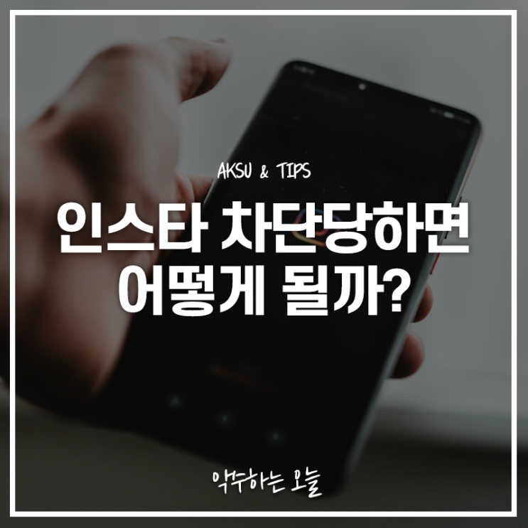  인스타 차단 당하면 어떻게 될까? 이렇게 나옵니다!
