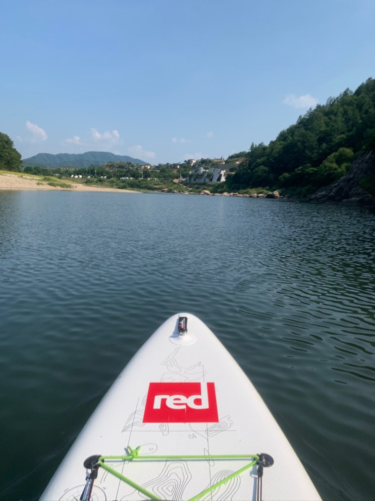  모곡밤벌 유원지 패들보드타기(ft.redpaddle)