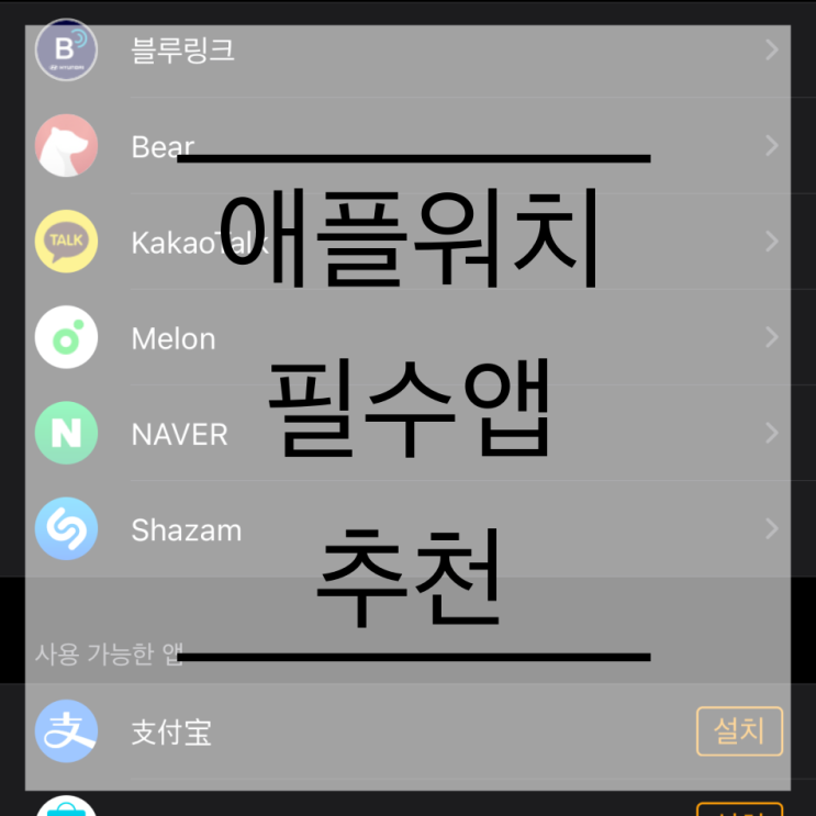  애플워치 필수앱 정말 유용하게 사용하고 있는 어플 추천