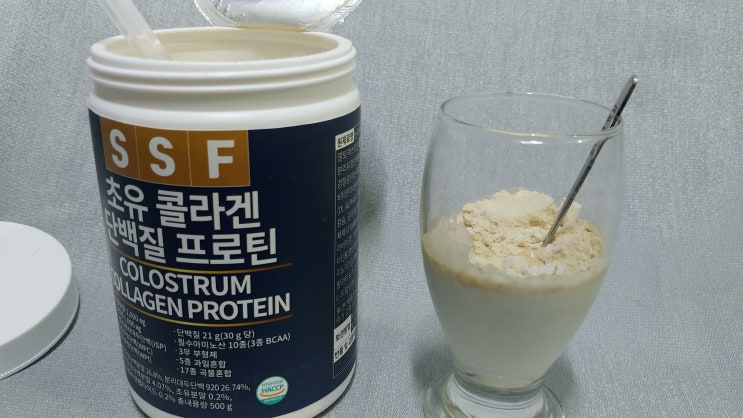 순수식품 초유 콜라겐 단백질 프로틴 500g 건강챙기기