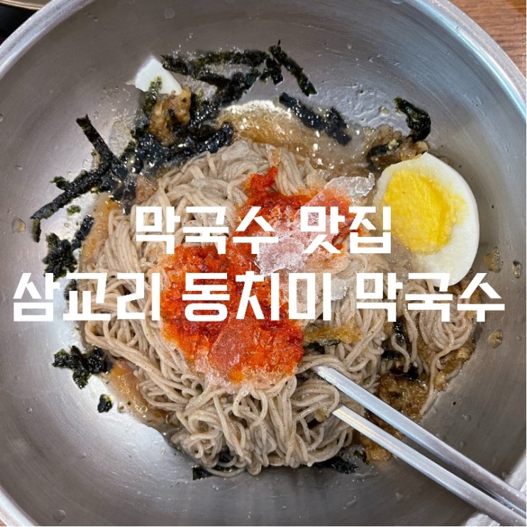  [맛집 소개] 대왕판교로에 있는 막국수 맛집! "삼교리 동치미 막국수" 내돈 내먹 후기
