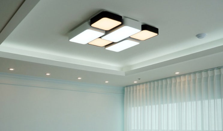  블록 6등 LED 100W 3단 색변환 거실등 거실조명