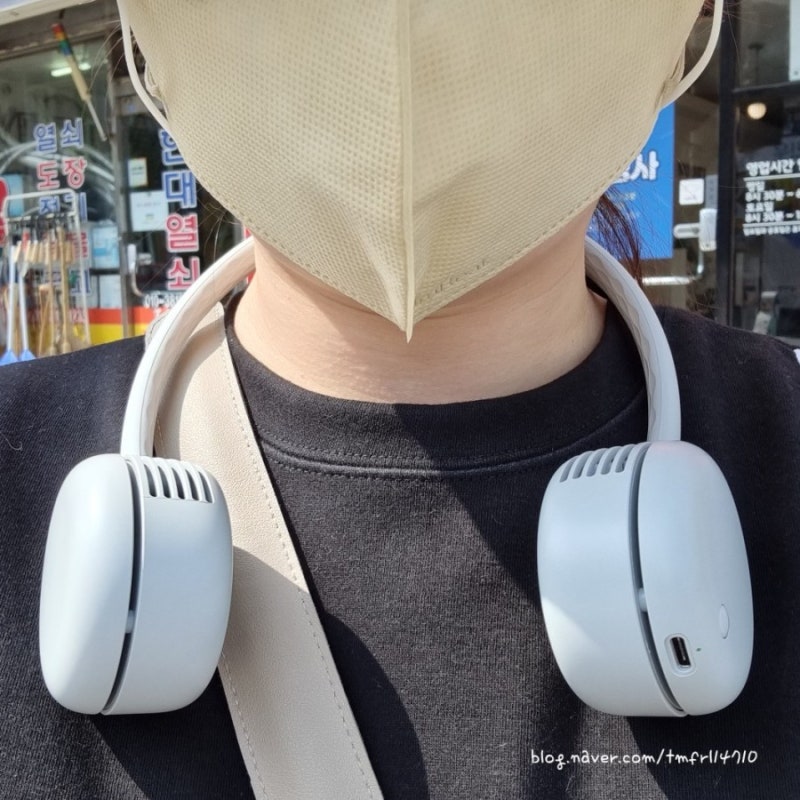 (내돈) 단순생활 넥밴드 휴대용 선풍기 에어 사용후기