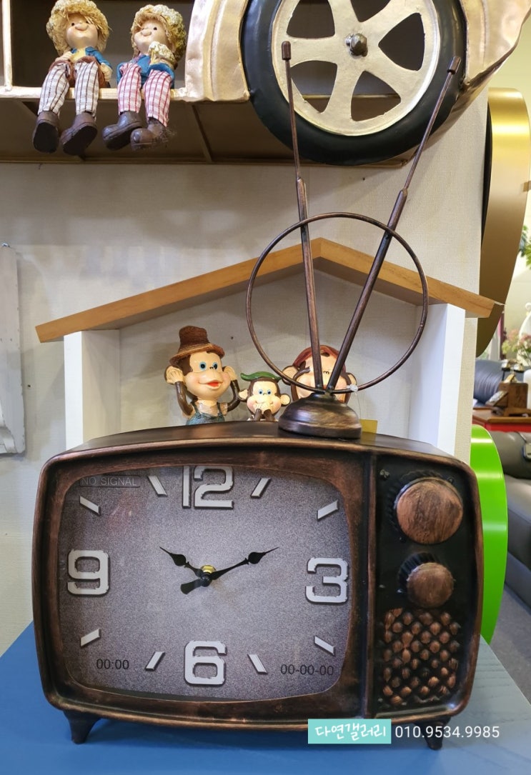  충주 인테리어소품 빈티지 텔레비전 TV 티비 시계