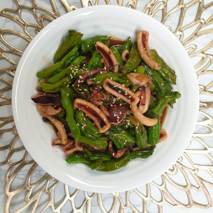  꽈리고추 오징어조림 요리 맛 좋은 밑반찬 만들기