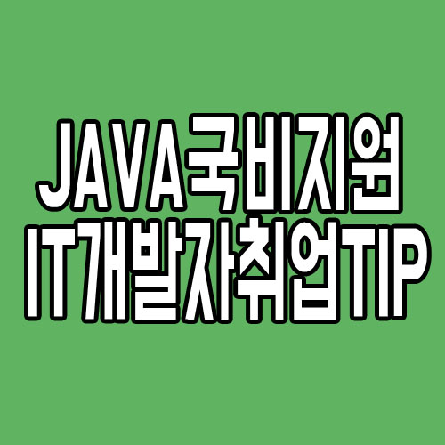  JAVA[자바]국비지원으로 IT개발자로 취업!