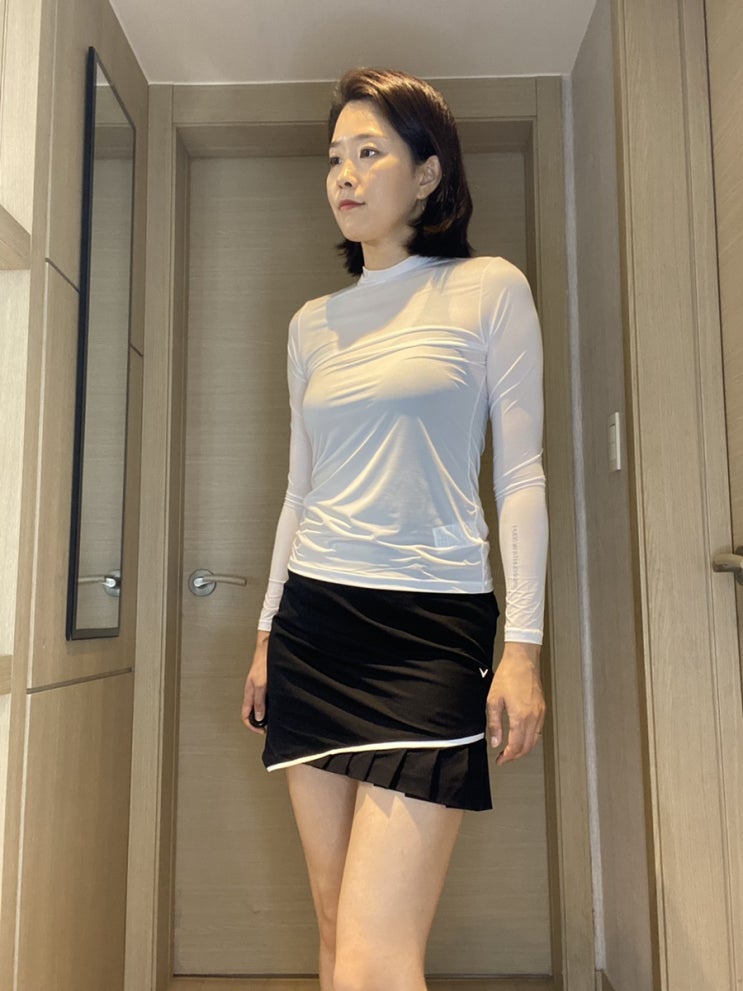  골프냉감이너  허그 냉감 이너티셔츠(다나)  가성비 좋은 여름골프웨어.