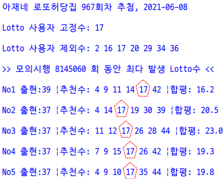  967회차 로또 번호 선택, 고정수, 제외수를 활용한 로또 당첨 도전기 [아재네 로또허당집 실전 활용기 #11]