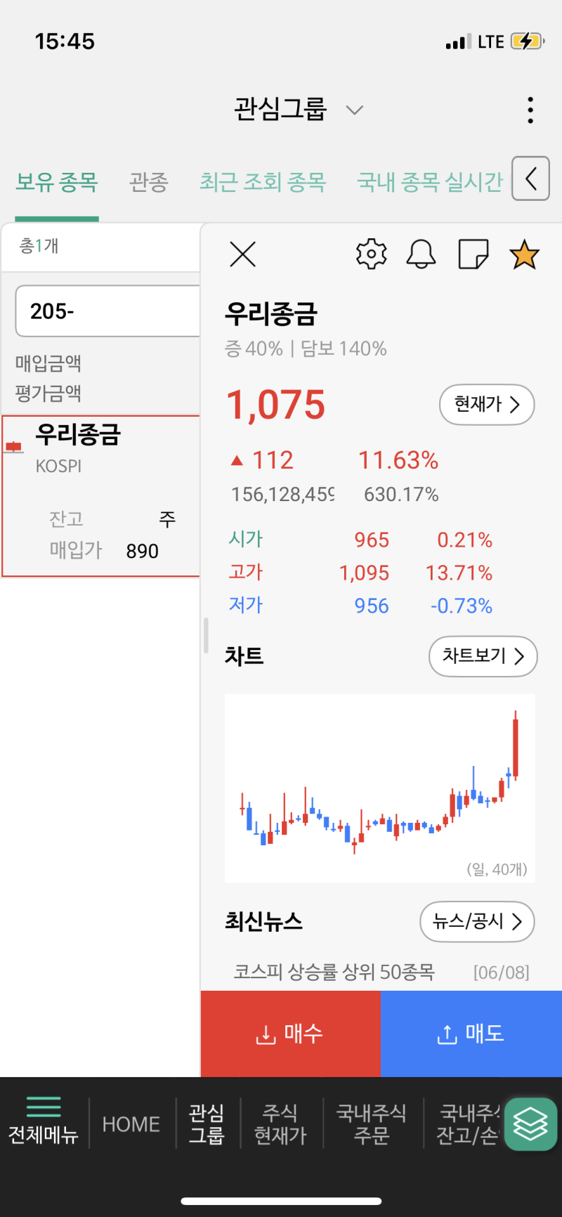 우리종금 1,000원 터치, 슬슬 증권사 시나리오를 생각하는가? : 네이버 블로그
