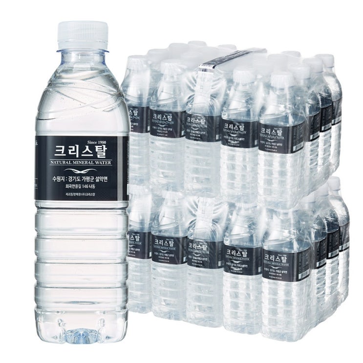 인기 많은 크리스탈 블랙라벨 생수, 500ml, 40개 ···