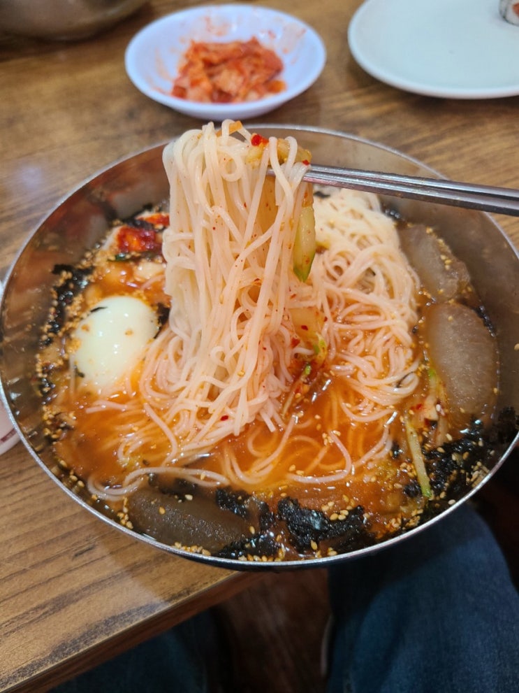  군자 냉면 동네 맛집 마니아우동 방문 후기