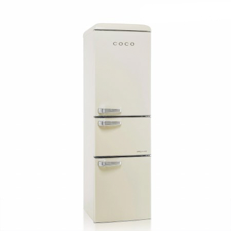 선택고민 해결 [COCO] 코코일렉 간냉식 레트로 디자인 냉장고 + 소형 김치 275L CKB28CT, 아이보리 CKB28CT ···