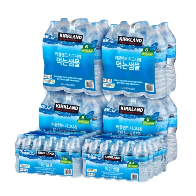 많이 찾는 커클랜드 시그니처 먹는 샘물 2L x 24 + 500ml x 40 ···