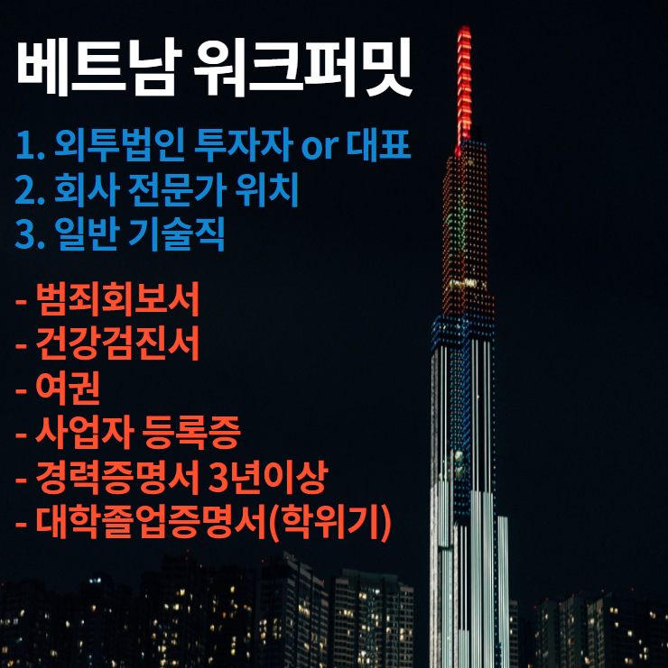 베트남 워크퍼밋에 대해서 알아보자 베트남 워크퍼밋에 대해서 알아보자