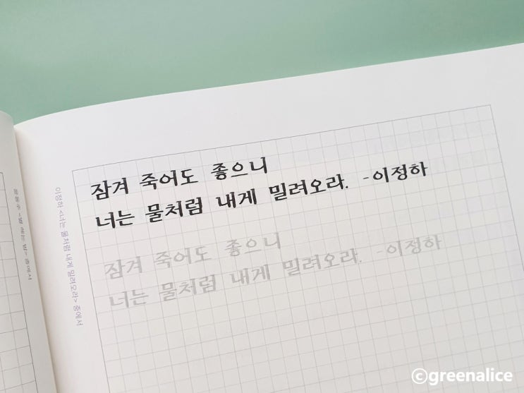  미꽃체 손글씨 노트 악필 교정, 예쁜 손글씨 쓰는 법 추천