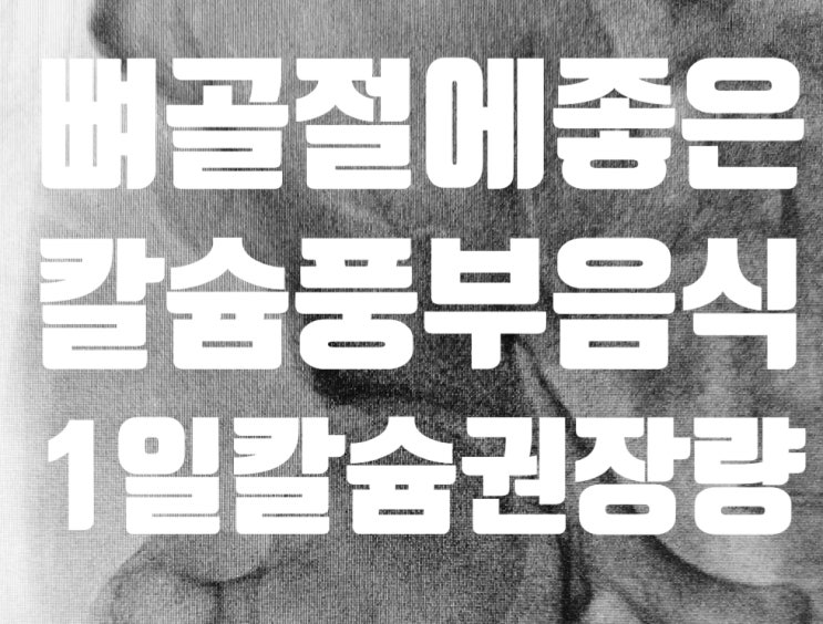  하루 칼슘 섭취! 뼈골절에 좋은 음식 칼슘 1일 권장량 알고 부족증상 벗어나기