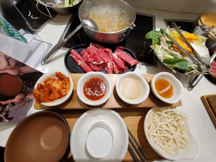  신촌 현대백화점 지하 식품관 1인 샤브샤브 계백집