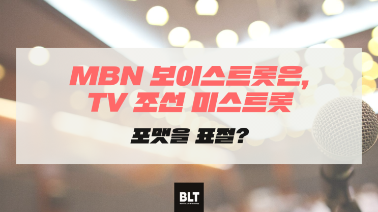  [박연수 변리사] MBN 보이스트롯, TV 조선 미스트롯 포맷을 표절?