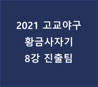  2021 고교야구 황금사자기 8강 진출팀