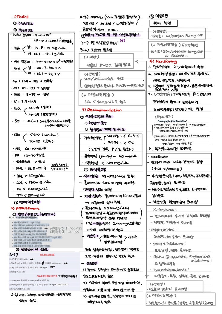  약물치료학1 당뇨병 case study 정리