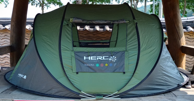  캠핑 맛보기 용품  헐크(HERC) 원터치텐트 빅 5~6인용 사용 후기
