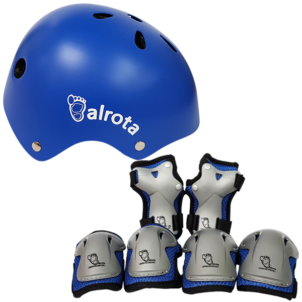 최근 인기있는 발로타 유아동용 헬멧 조절형 + 보호대 세트, 블루 ···