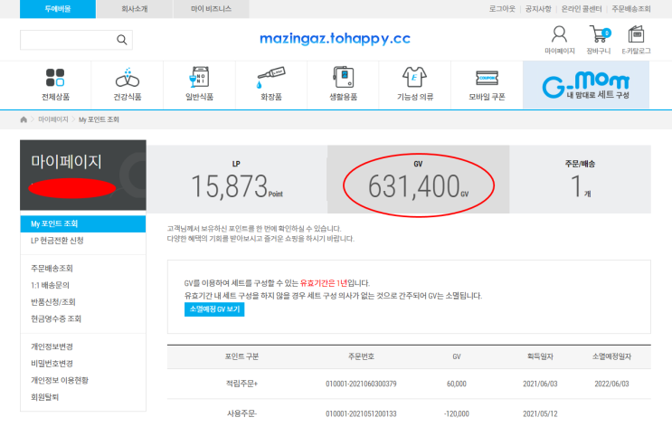  투에버몰의 획기적인 GV 포인트 사용방법 2