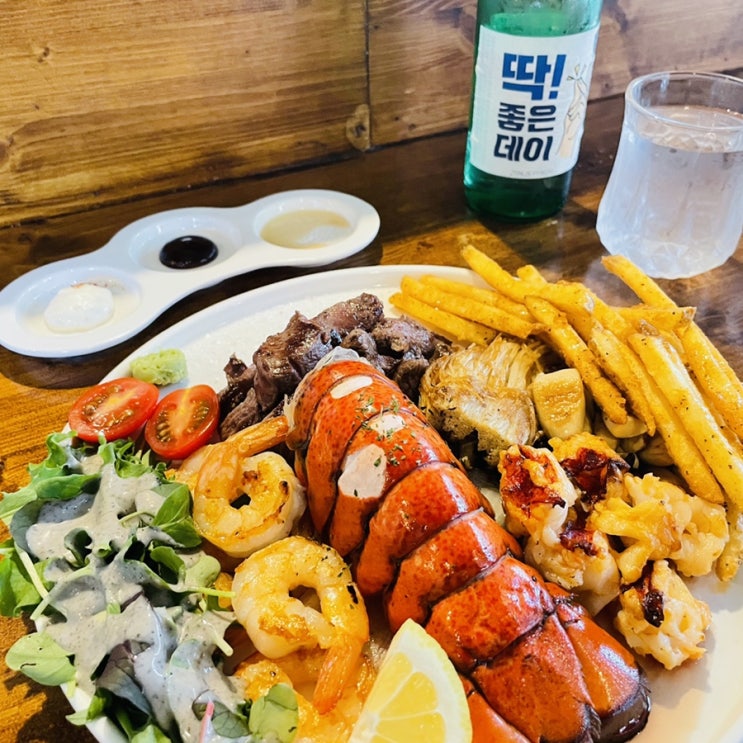  주말 저녁을 위한 이쁜 연산동 술집, 부산 철판요리주점 그린애플