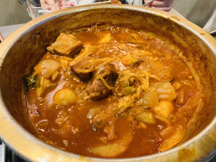 이열치열 매운갈비찜 치즈 넣어서 먹었어용!!