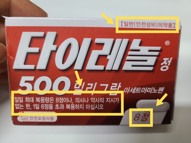  [타이레놀]  복용법 알고 먹어요~ 약국용 ️ 편의점용 차이