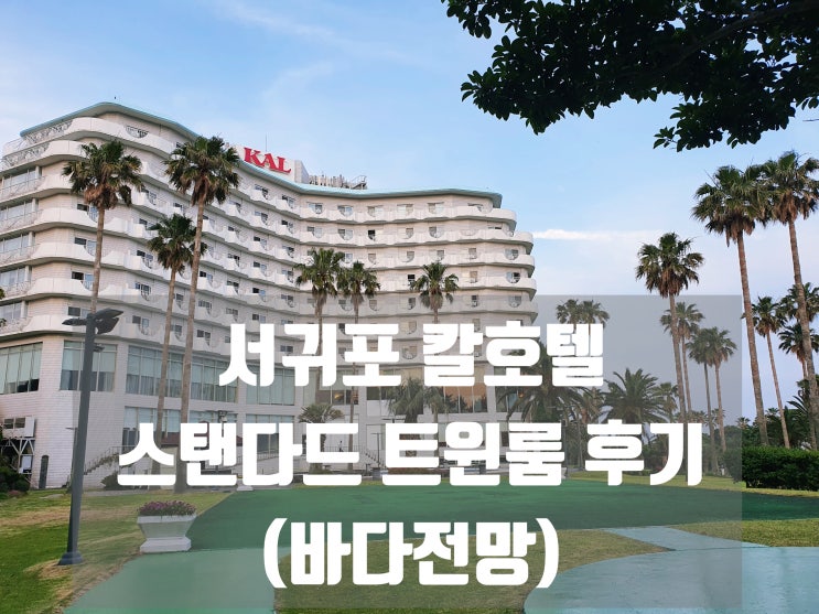  서귀포 칼호텔 스탠다드 트윈룸(더블+싱글) 바다전망 후기 (ft. 산책로)
