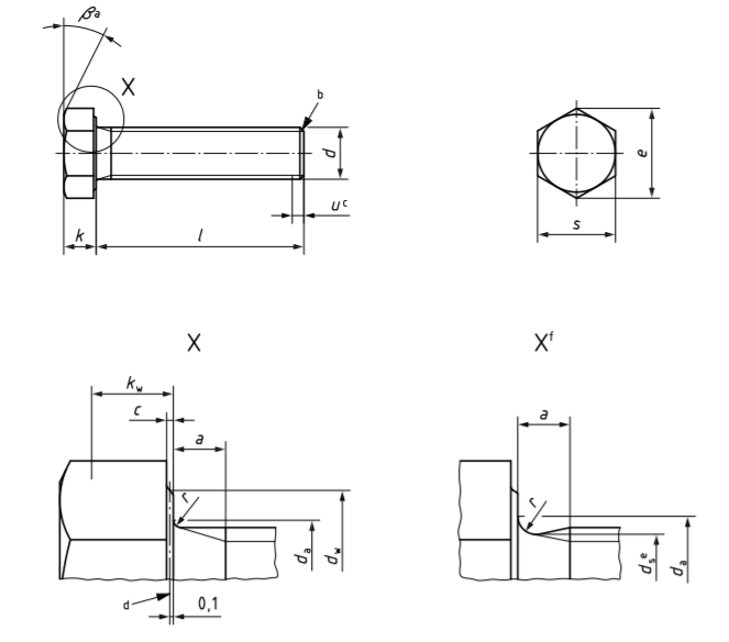  EN ISO 4017 Hexagon head screws (육각 렌치 볼트)