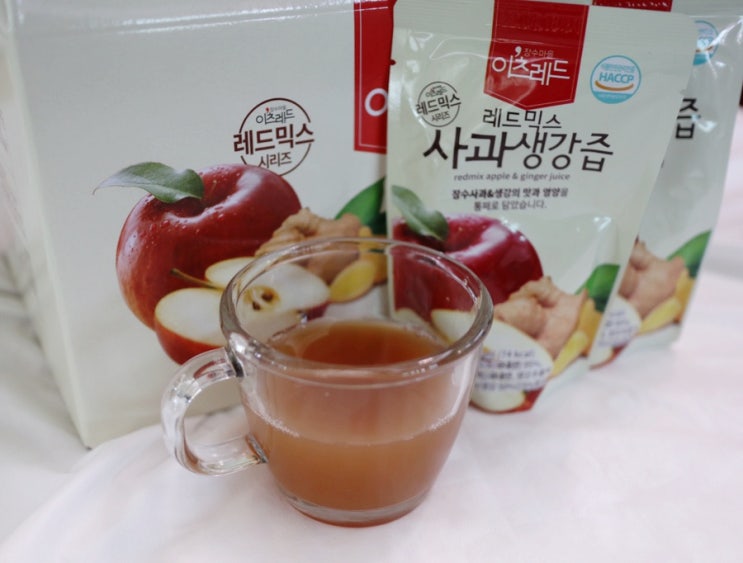  이츠레드 장수사과생강즙 건강주스 맛있어요