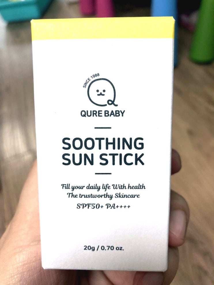  유아썬스틱 무기자차선스틱으로 선택! 큐어베이비 수딩선스틱 후기