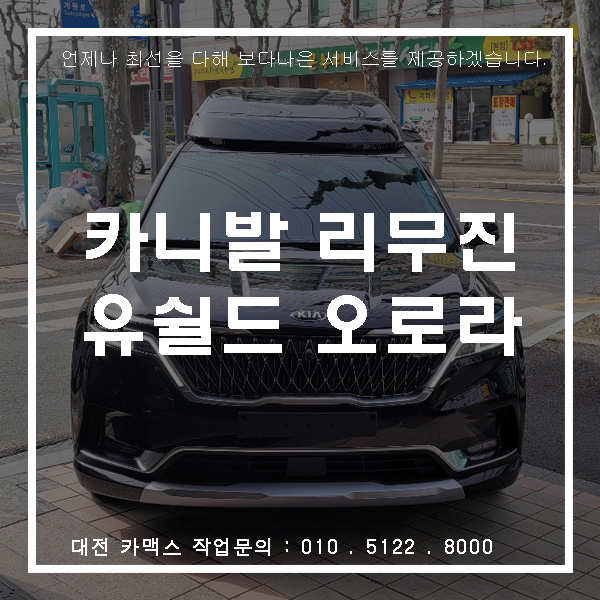  카니발 하이리무진 유쉴드 오로라 90S 아름다운 컬러감과 열차단까지