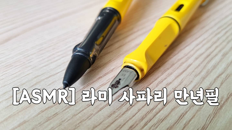  [ASMR] 라미 사파리 만년필 EF & 라미 사파리 S펜 옐로우 with 갤럭시 탭 S7