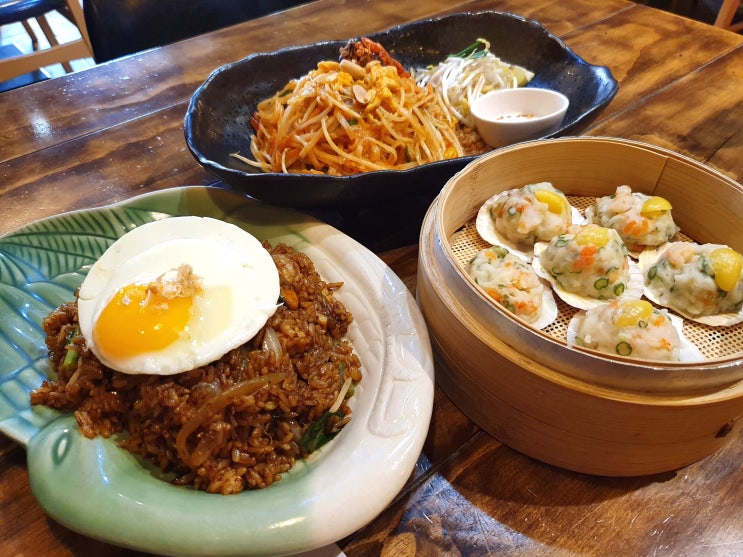 여주프리미엄아울렛 나들이 맛집 아시안 음식 생어거스틴 평일 런치 세트(팟타이, 나시고랭)