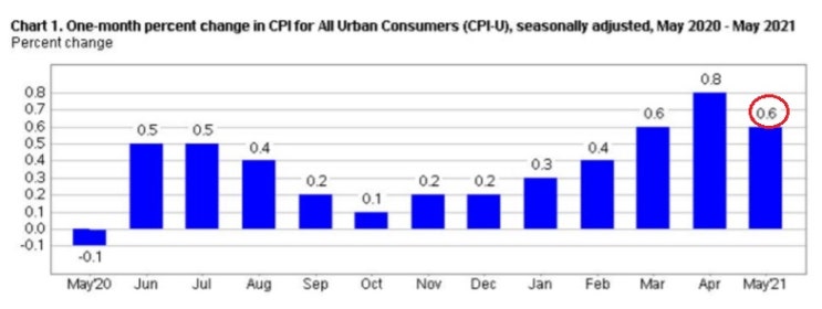 미국 소비자물가지수 (CPI) 급등에도 주가 상승, 국채금리 하락한 이유 미국 소비자물가지수 (CPI) 급등에도 주가 상승, 국채금리 하락한 이유