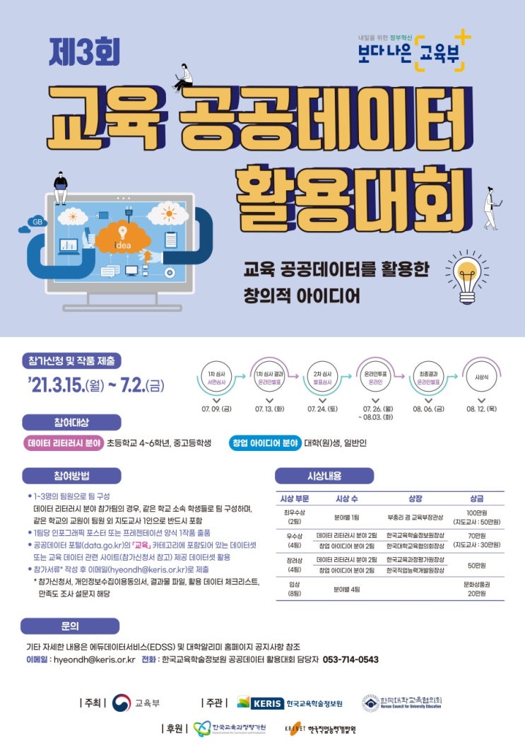 [청소년 공모전 추천] 제3회 교육 공공데이터 활용대회