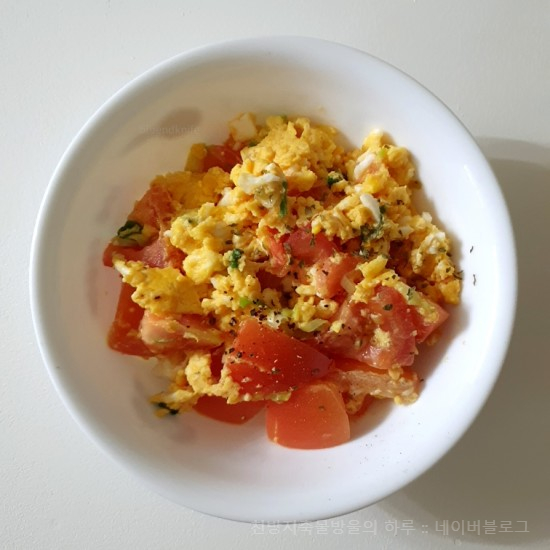  계란, 토마토, 대파만 있으면 10분안에 만드는 토달볶간단요리