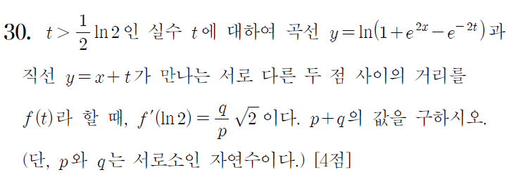  2022 6월 평가원 모의평가 고난도 문제풀이 - 30번 (미적분)