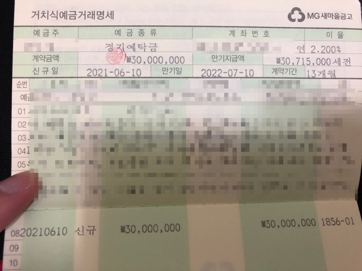  새마을금고 정기예금 2.2%(비과세) 정기적금 2.4%로 이자 100만 원 받기