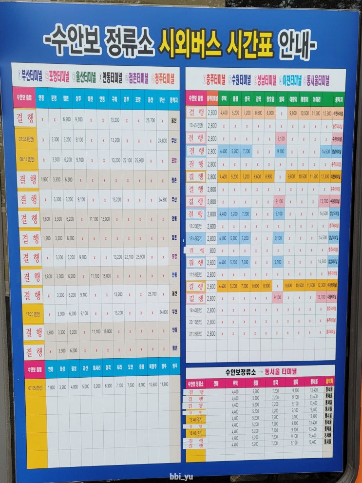  수안보 시외버스터미널 시간표, 위치, 발권 방법
