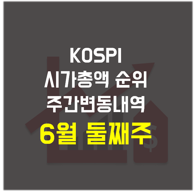  주식) 코스피(KOSPI) 시가총액 순위 주간 변동 내역_6월 둘째 주(6월 11일, 금)