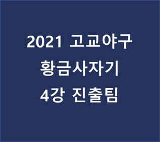 2021 황금사자기 4강 진출팀