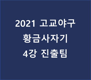  2021 황금사자기 4강 진출팀