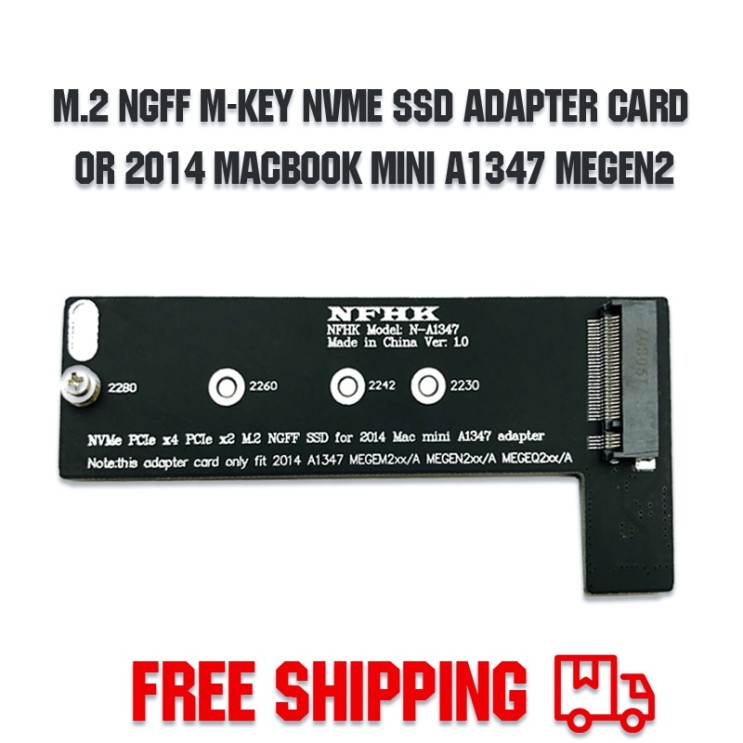 요즘 인기있는 M 키 NVMe M2 SSD 적용 Mac Mini 2014 A1347 MEGEN2 MEGEM2 MEGEQ2 어댑터 PCI express NGFF 760P 600P 라
